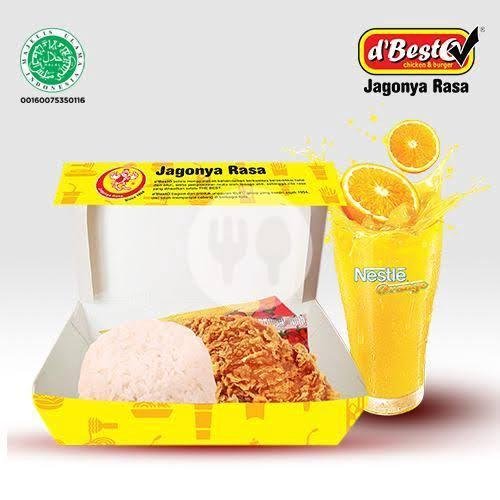 Combo Original 2 menu Dbesto Haji Ten Chicken and Burger, Rawamangun