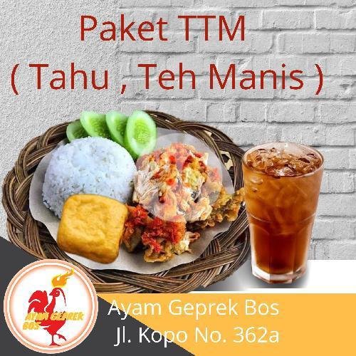 Nasi Ayam Geprek Sambel Ijo menu Geprek Bos, Kopo