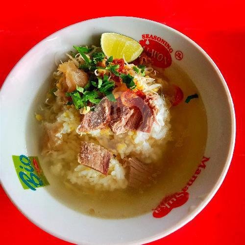Soto Daging Sapi + Nasi + 3 Bakso menu Mie Ayam Bakso Soto Solo Baru, Grogol