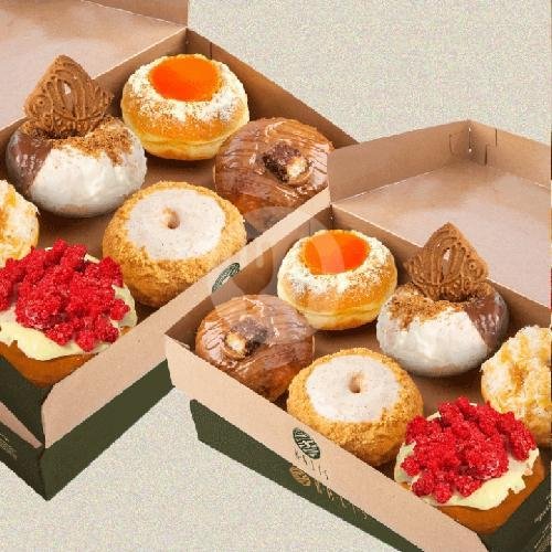 1/2 Lusin Mix Reguler + 1 Bagelis menu Kalis Donuts, Tembalang