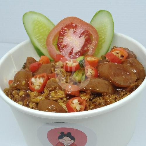 Paket Hemat Nasi Gila Topping Baso Telor + Teh Pucuk menu Our Bento, Karyarasa