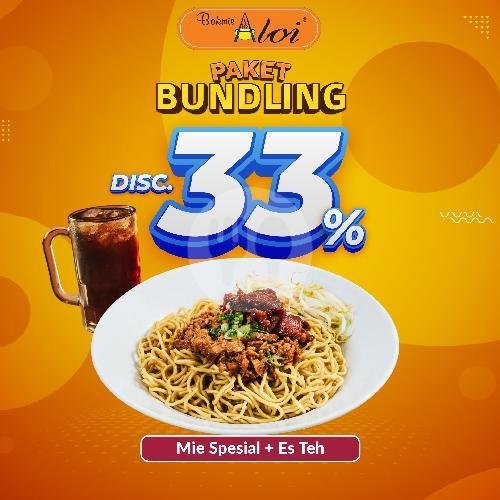 Mie Special + Es Teh menu Bakmi Aloi, Green Ville