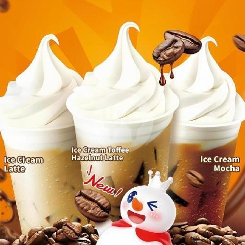 Ice Cream Toffee Hazelnut Latte menu Mixue, Sariwangi