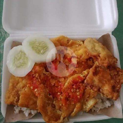 Nasi Jumbo, Geprek Ayam + Es teh menu Kedai Umiku, Delanggu