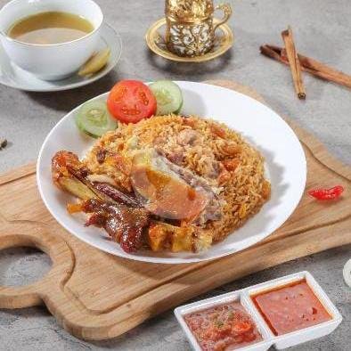 Nasi Kapsah Laham menu Restoran Almukalla Mandi Laham, Condet