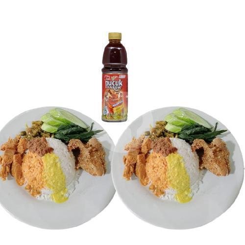 2 Porsi Nasi Ayam Goreng+ Teh Pucuk menu RM Nasi Padang Takana Juo, Cipadung