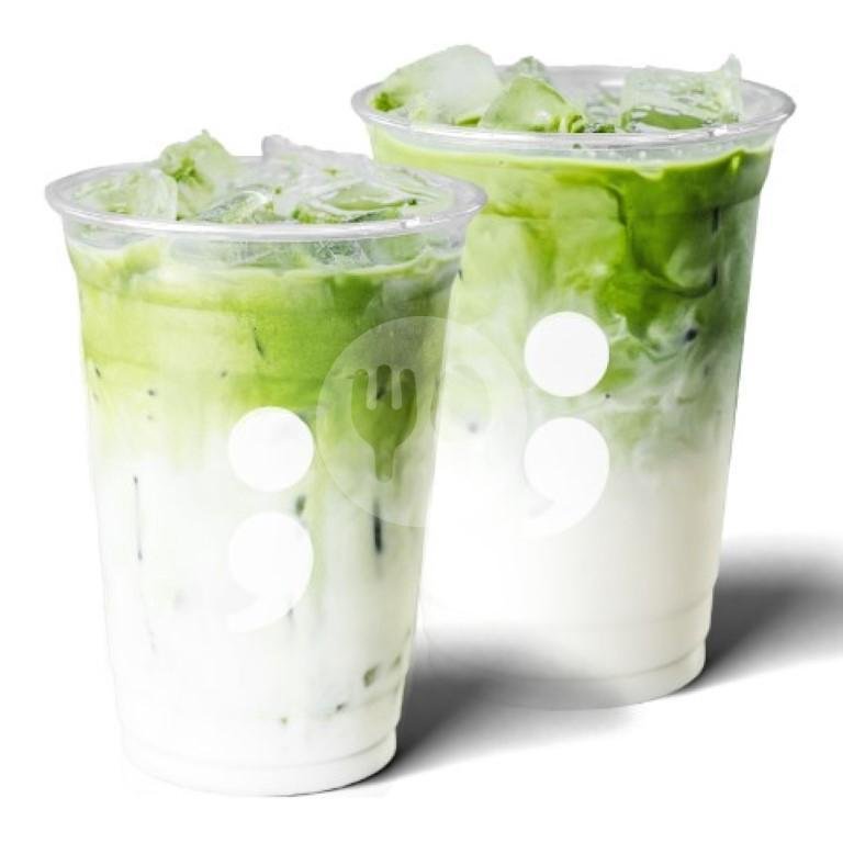Matcha Latte Bundle menu Kopi Titik Koma, Kemanggisan