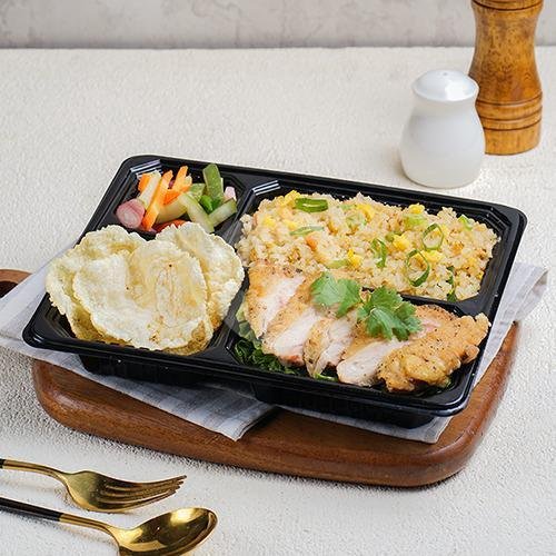 Lunch Box Set Chicken Salted Egg menu Bakerzin, Mall Kota Kasablanka