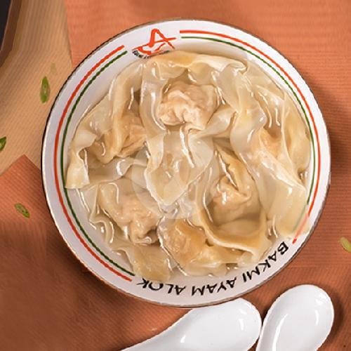 Pangsit Kuah 1/2 Porsi menu Bakmi Ayam Alok, Kelapa Gading