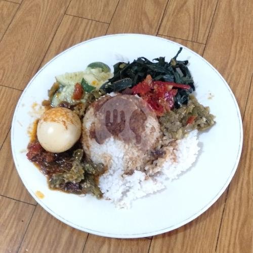 Nasi Telor Rendang+ Sayur Komplit menu RM Padang Pincuran - Sampangan