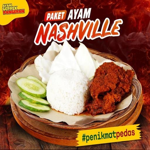 PAKET AYAM Nashville menu Ayam Geprek Pangeran, Katamso