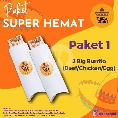 AYAM GEPREK ZAKI + NASI + ES TEH MANIS menu Taco Zaki Mexican Food, Sekejati