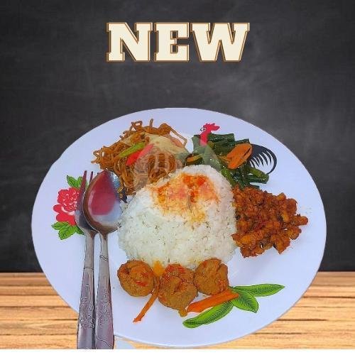 Nasi Campur + Telur Bali menu Warteg Putri Sami Asih 2, Gunung Anyar