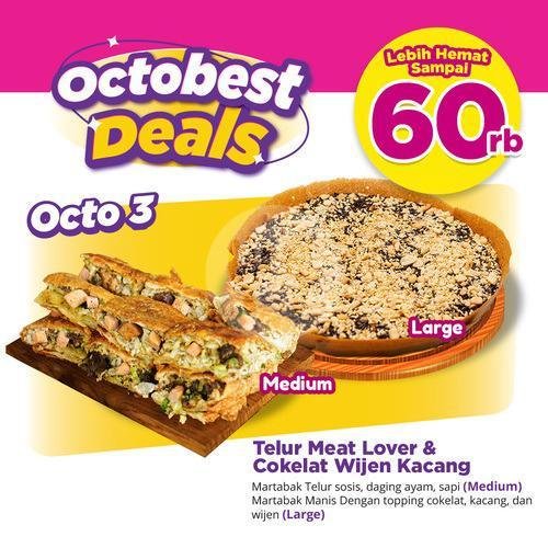 Octobest Deals 4 menu Martabak Pizza Orins, Graha Raya