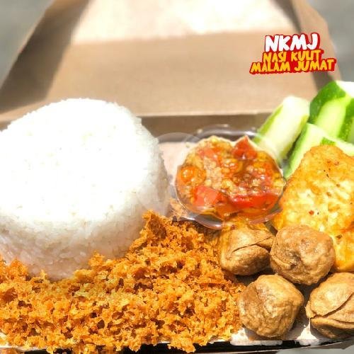 Nasi Kulit + Ayam Goreng menu Nasi Kulit Malam Jumat, Kemlaten