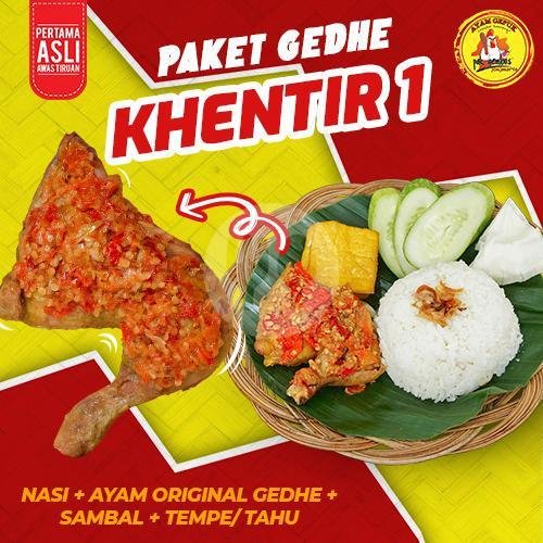Paket Gedhe Khentir 2 menu Ayam Gepuk Pak Gembus, Sumur Batu Raya