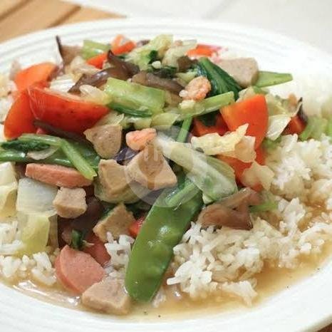 Nasi Ayam menu Warung Pangestu Cak Man, Batu