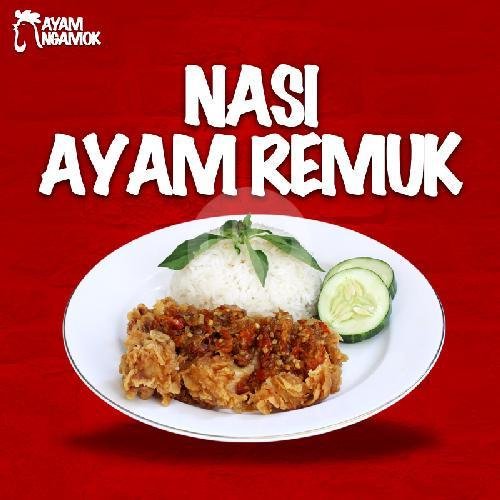 Ayam Penyet + Nasi menu Ayam Ngamok Simerah, Mertojoyo