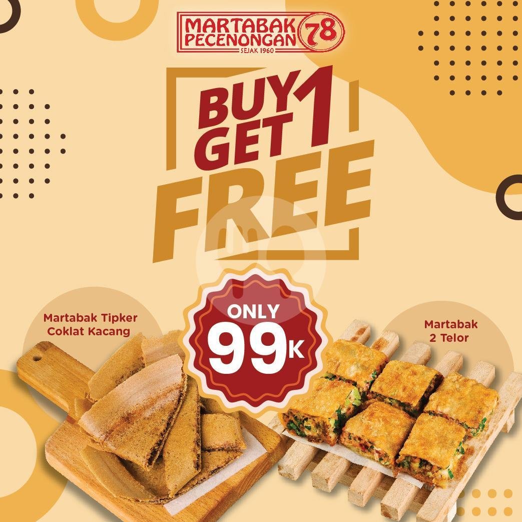 B1G1 Martabak Tipker Keju + Martabak 2 Telor menu Martabak Pecenongan 78, Condet