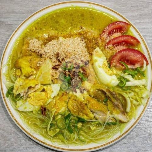 Soto Ayam+nasi Putih menu Soto Ayam Syam, Kurdi