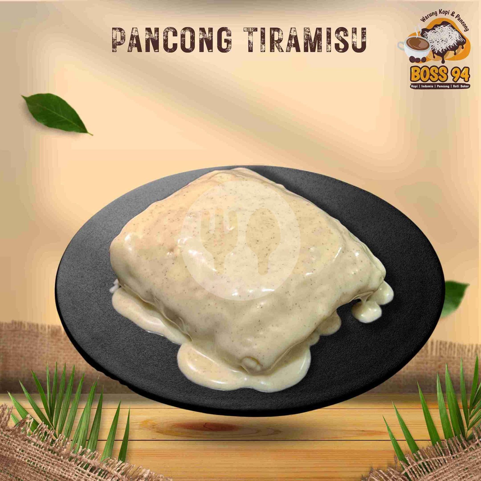 Roti Bakar Tiramisu menu Warung Kopi & Pancong Boss 94, Jagakarsa