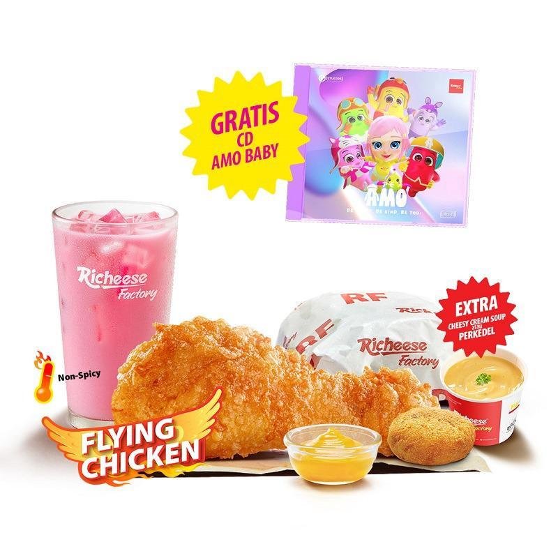 Combo 1 CD Amo Baby Richicken menu Richeese Factory, Mall Ambassador