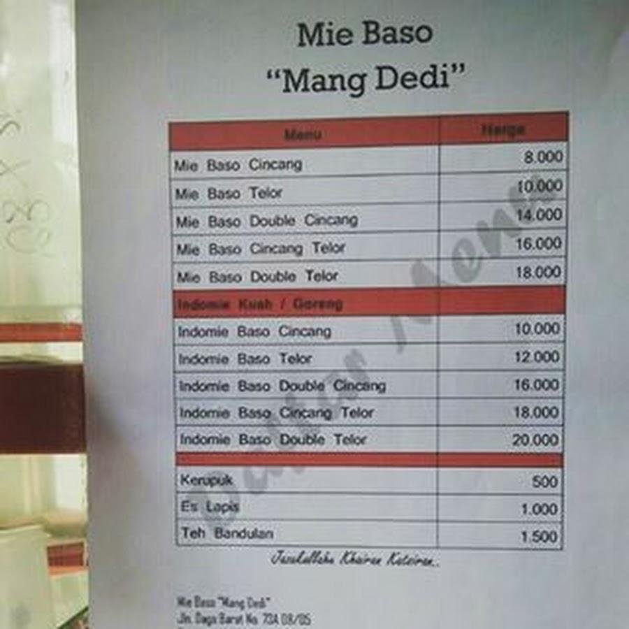 Mie Baso Mang Dedi - Dago