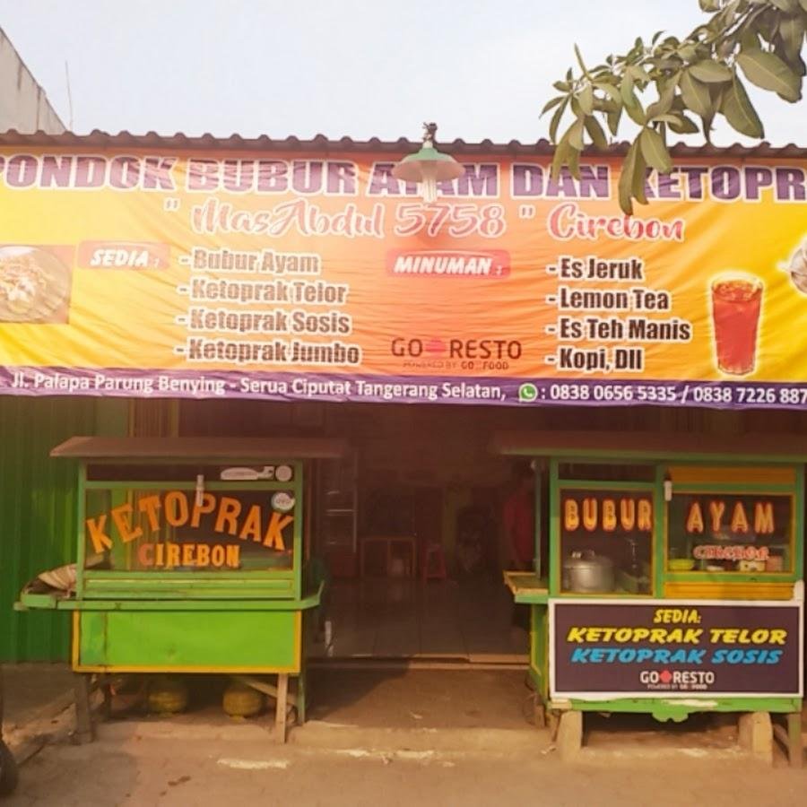 Pondok Bubur Ayam dan Ketoprak Mas Abdul 5758 Cirebon, Ciputat