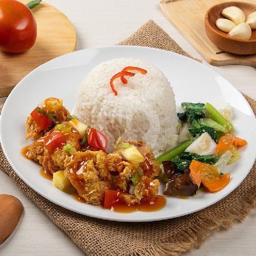 Sapi Lada Hitam Capcay + Nasi menu Dapoer Cendana, Arumsari
