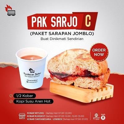 Pak Sarjo D menu Roti Bakar Gandum Kontainer Bakar, Wiyung