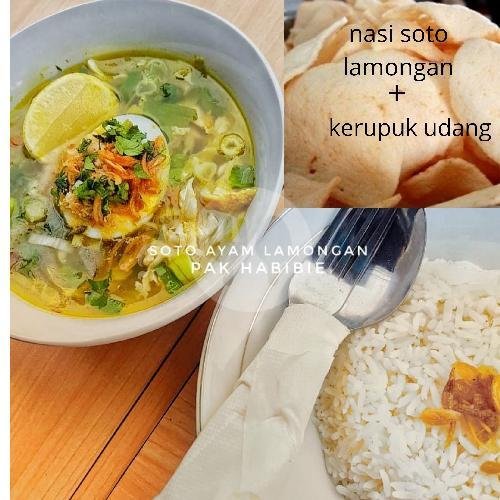 Soto ayam Lamongan Saja + SAYAP (Tanpa Nasi) menu Soto Ayam Lamongan Pak habibie, Cibeunying Kidul