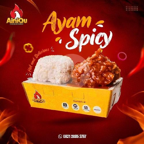 Chicken Burger menu Ayam Geprek AiniQu, Harjamukti