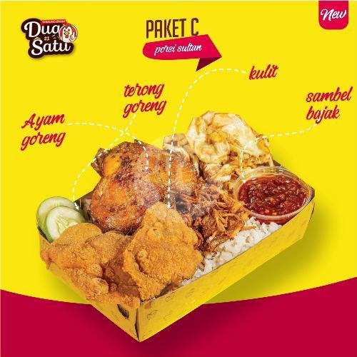 Nasgor dadar spesial kulit menu Raja Nasi Kulit, warung omah 21