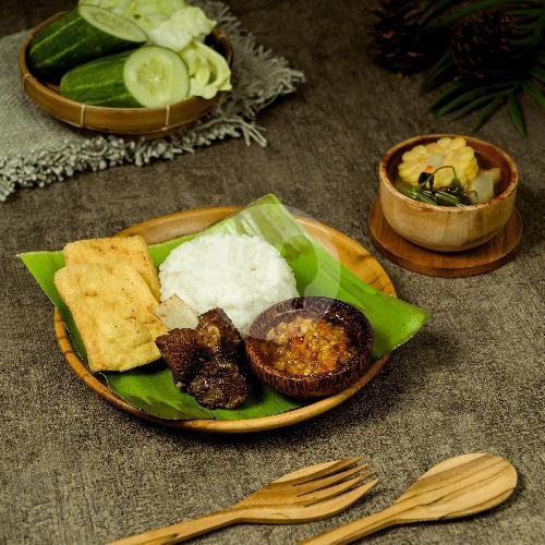 Nasi Timbel Iga Bakar Kremes menu V & V Iga Bakar, Rungkut Mutiara