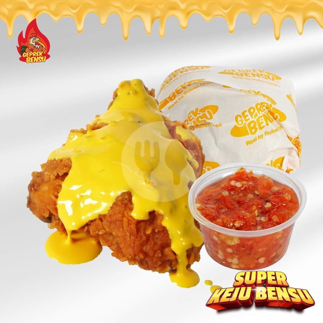 Super Sadis Keju : 1 Nasi + 2 Winger Keju + 1 Es Teh + 1 Belibis menu Geprek Bensu, Dago