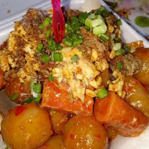 Cilok Mix Sosis Kering menu Seblak Dan Cilok Ranjau Dapur Barokah, Sinoman