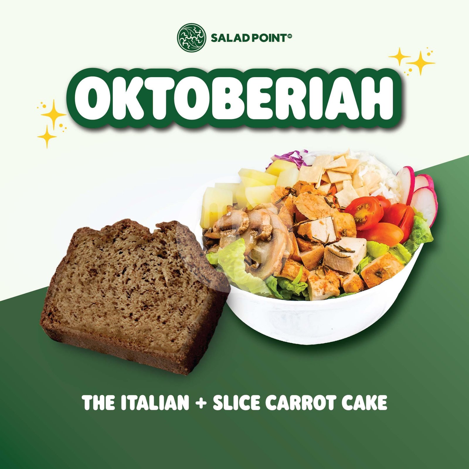 Oktoberiah ( Dancing Tuna + Carrot Cake ) menu Salad Point ID, Tebet