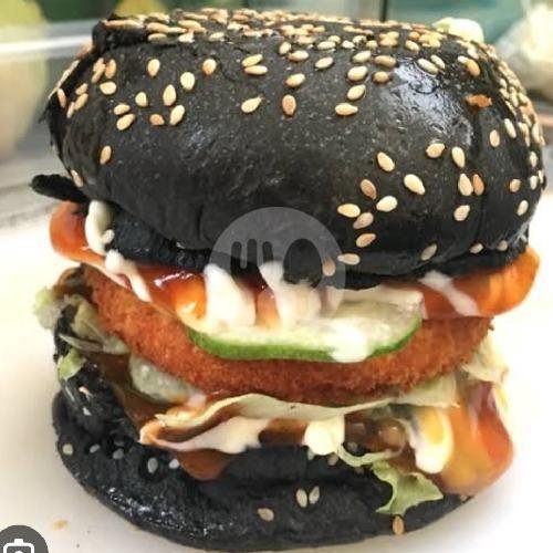 Chicken Black Burger menu Kebab Prince, Wiyung