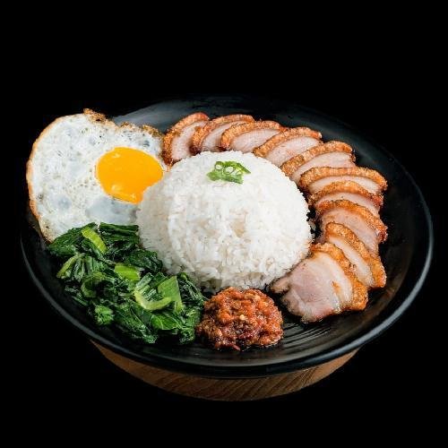 Crispy Pork Rice menu Rumah Jagal Bapa, Sukun