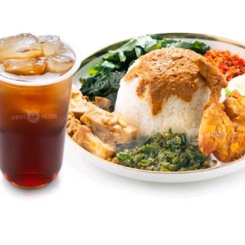 NASI KIKIL+ES TEH MANIS menu Nasi Padang RM. Salero, Malabar
