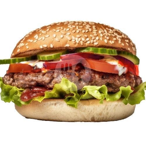 Cheessy Melt Beef Burger menu Kebab Gaskeun, Harapan Jaya