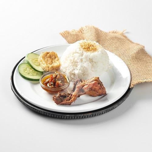 Ayam Bakar + Nasi menu Ayam Goreng Nelongso, Bangil