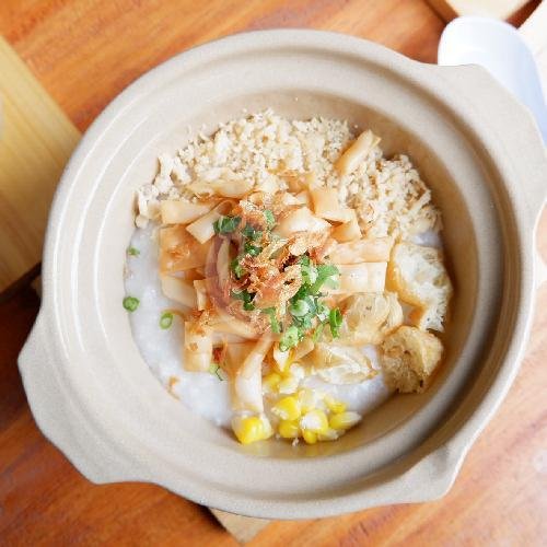 Sate Usus Bakar menu Bubur Ayam MB, Langsep