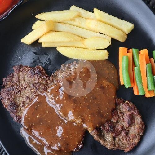 Kentang Crispy Mayo menu Steak Api (Ayam Olahan rasa Sapi), Bojong Koneng