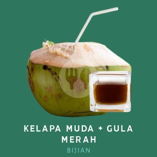 Es Kelapa Muda + Sirup + Susu menu Kelapa Muda Gula Asli Bu Suyatmi, Sanggrahan