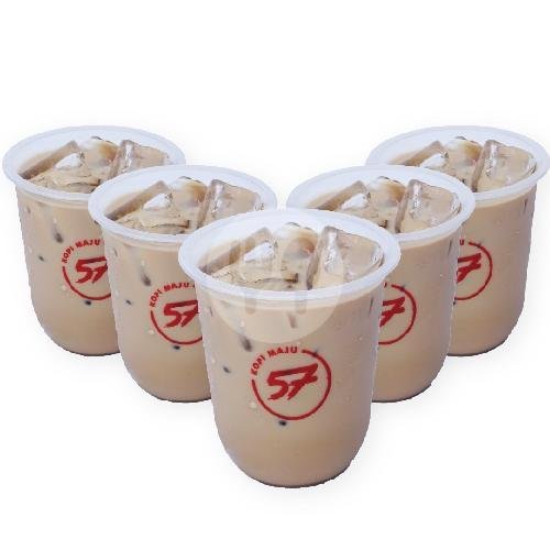 2 Es Kopi Merdeka+2 Es Kopi Susu Caramel+1 Es Kopi Susu Hazelnut menu Kopi Maju 57, Rinjani