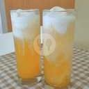 Jus Strawberry Float menu Abadi Murni Chicken, Pengkolan Kendal