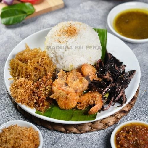 Nasi Udang Krispy menu NASI MADURA BU FERA, Mulyosari