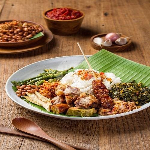 Nasi Campur (ayam + Babi) Biasa menu Masakan Khas Bali Cik Ing, Ruko Pasar Modern
