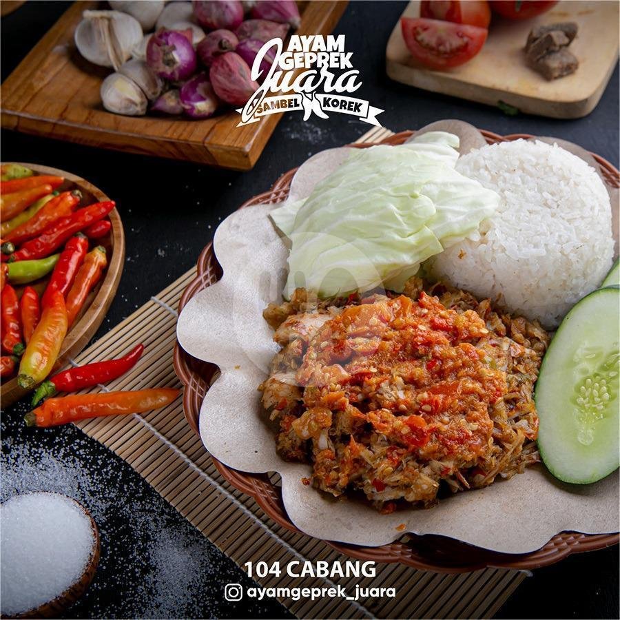 Paket Telur Mata Sapi menu Ayam Geprek Juara, Kiara Condong